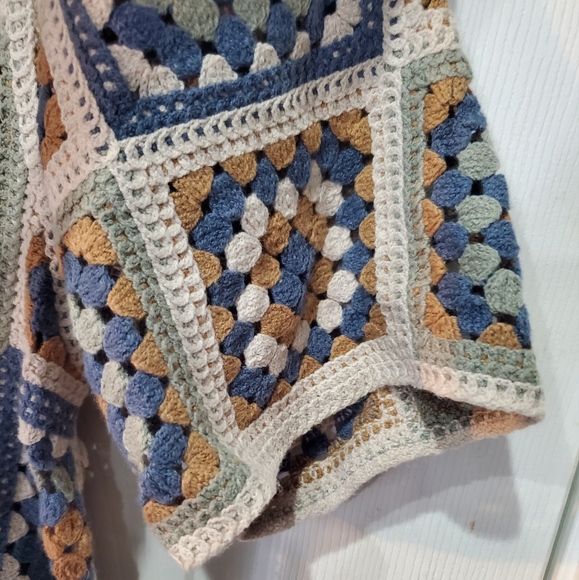 Abercrombie & Fitch Men's Crochet-Style Button-Through Sweater Polo Size Large - Picture 11 of 16